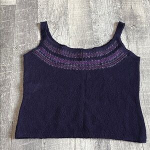 Dana Buchman Fair Isle Wool Tank